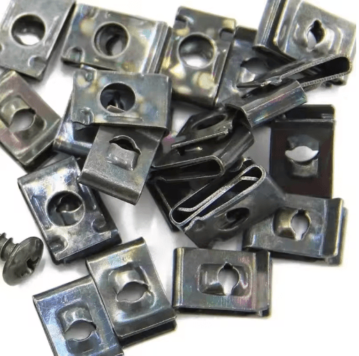Mixed U-Type Car Trim Clips with Screws – Anti-Rust Fender & Bumper Fastener Kit for Automotive Repairs
