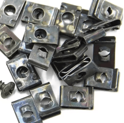 Mixed U-Type Car Trim Clips with Screws – Anti-Rust Fender & Bumper Fastener Kit for Automotive Repairs