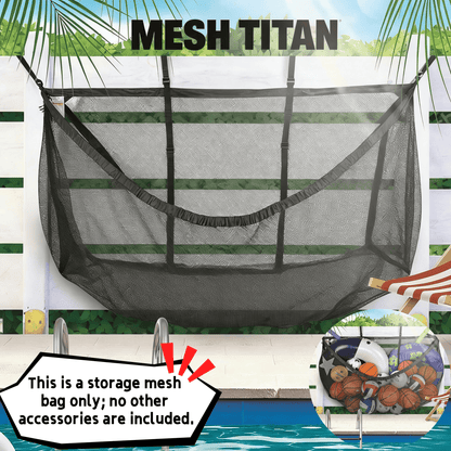 Heavy Duty Pool Storage Bag Large Capacity Pool Toy Organizer Mesh Storage Net