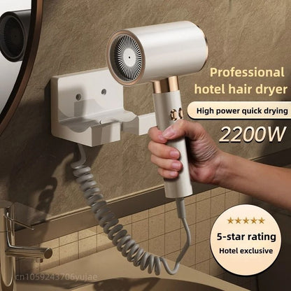 2200W Professional Silent Wall-Mounted Hotel Bathroom Hair Dryer