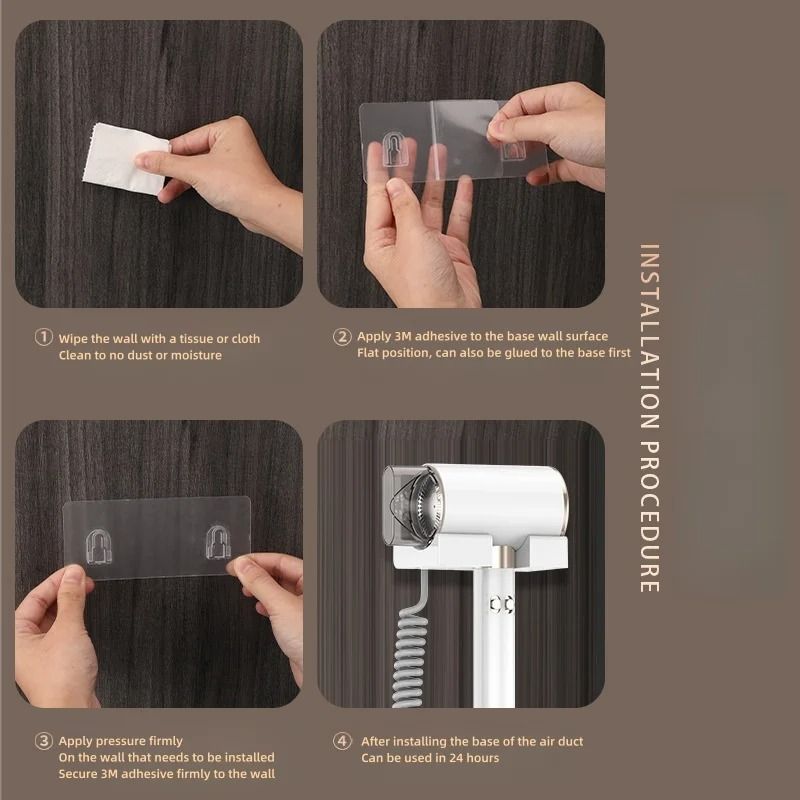 2200W Professional Silent Wall-Mounted Hotel Bathroom Hair Dryer