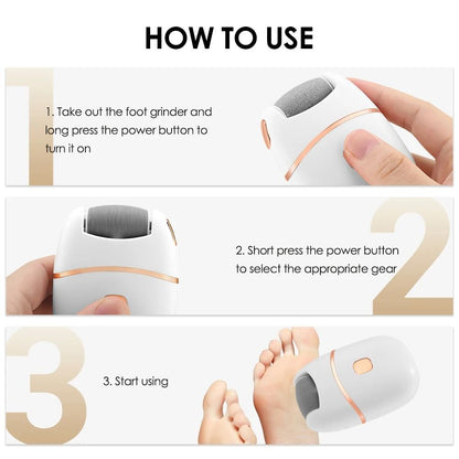 Portable Rechargeable Electric Foot Grinder & Ergonomic Callus File
