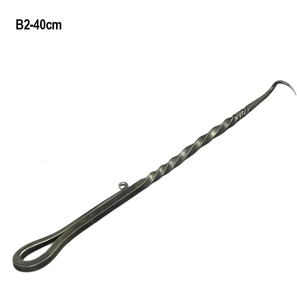 Stainless Steel BBQ Food Flipper Grill Turner Hook
