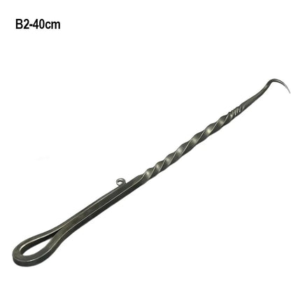 Stainless Steel BBQ Food Flipper Grill Turner Hook