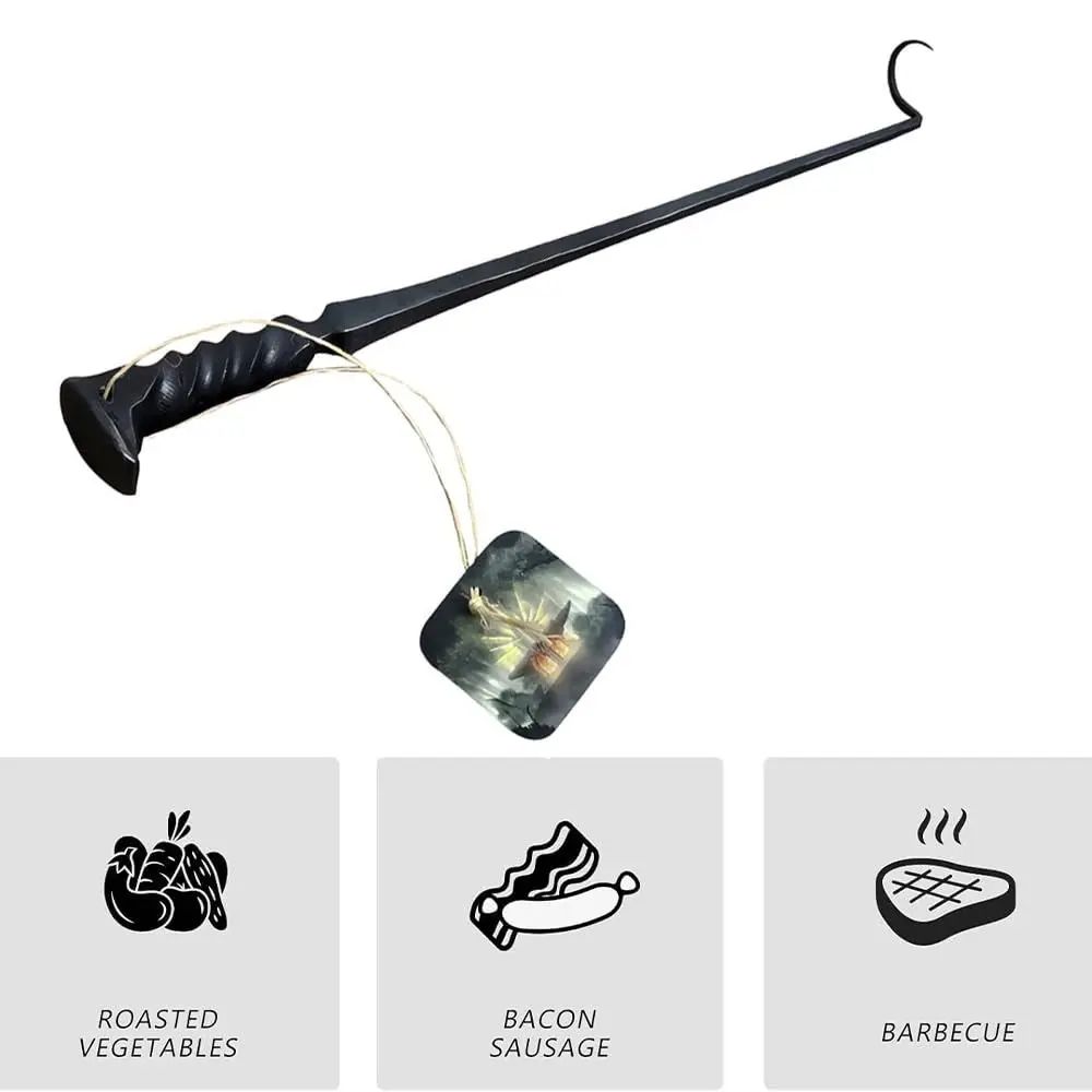 Stainless Steel BBQ Food Flipper Grill Turner Hook