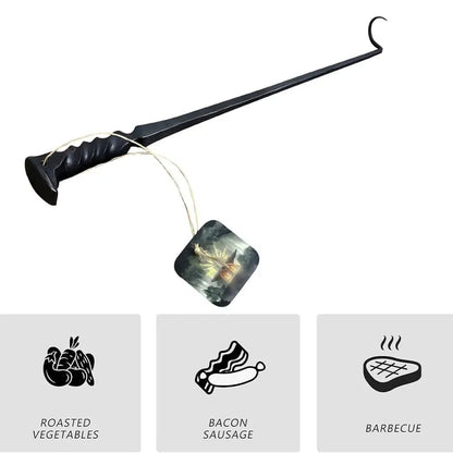 Stainless Steel BBQ Food Flipper Grill Turner Hook