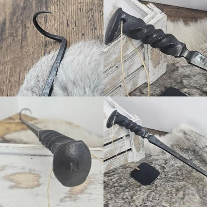 Stainless Steel BBQ Food Flipper Grill Turner Hook