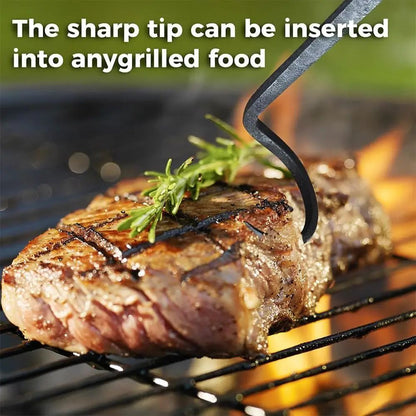 Stainless Steel BBQ Food Flipper Grill Turner Hook