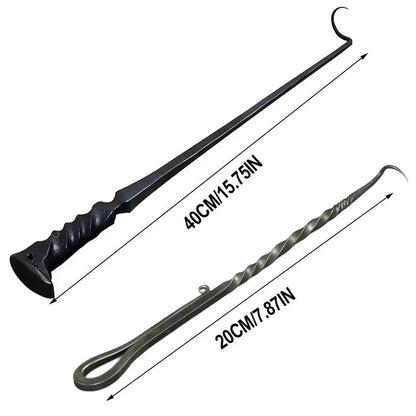 Stainless Steel BBQ Food Flipper Grill Turner Hook