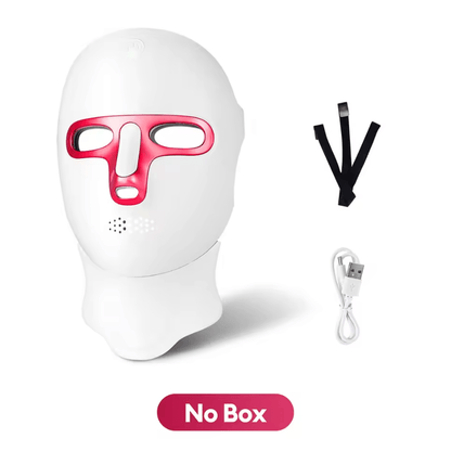 Wireless 7 Color LED Face and Neck Mask for At Home Light Therapy Skincare
