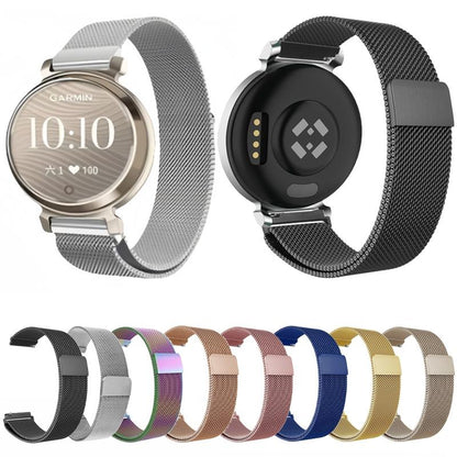 Garmin Lily 2 Milanese Watch Band 14mm Stainless Steel Watch Strap Adjustable Magnetic Mesh Bracelet