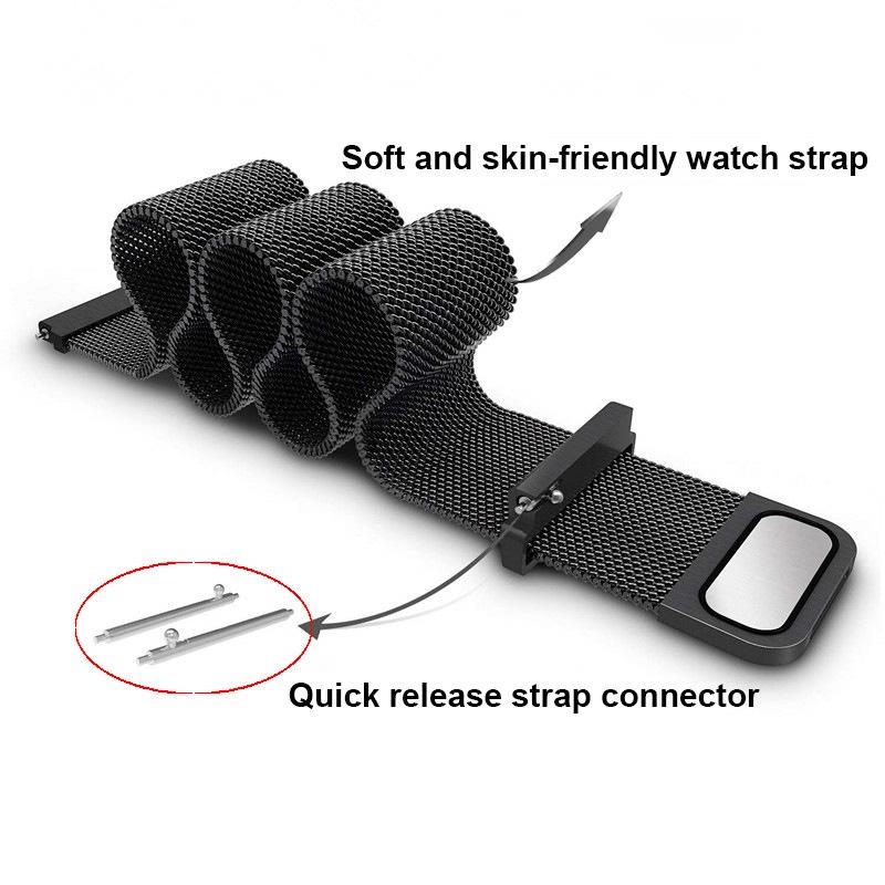 Garmin Lily 2 Milanese Watch Band 14mm Stainless Steel Watch Strap Adjustable Magnetic Mesh Bracelet