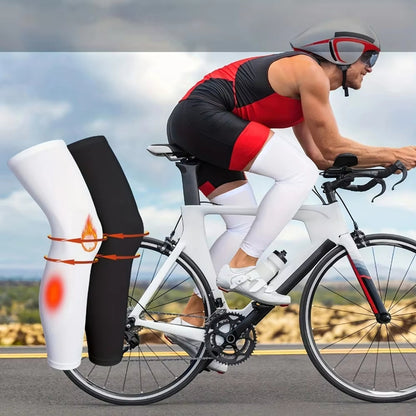 Summer UV Protection Leg Sleeves Breathable Anti Slip Cycling Running Leg Covers