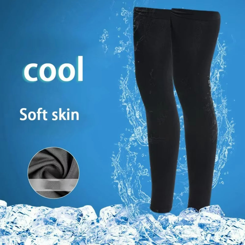 Summer UV Protection Leg Sleeves Breathable Anti Slip Cycling Running Leg Covers