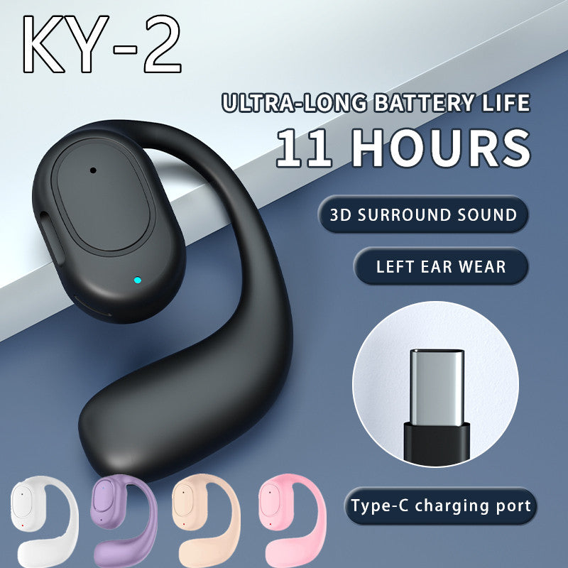 Open Ear Bluetooth Earbuds Air Conduction Wireless Sports Ear Hook Headphones