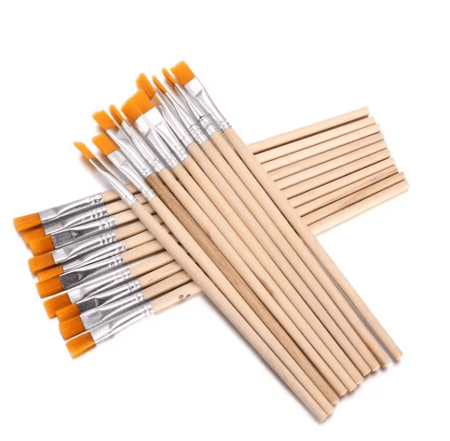 10-Piece Fine Detail Paint Brush Set – Wood Handle Brushes for Watercolor, Acrylic, Oil & Calligraphy