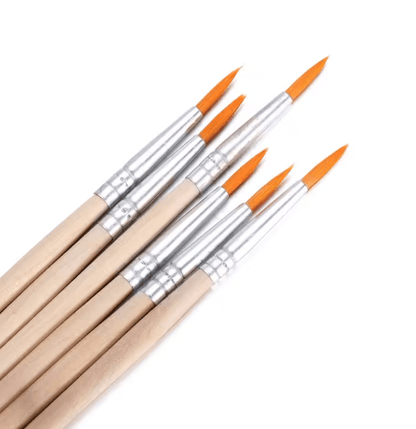 10-Piece Fine Detail Paint Brush Set – Wood Handle Brushes for Watercolor, Acrylic, Oil & Calligraphy