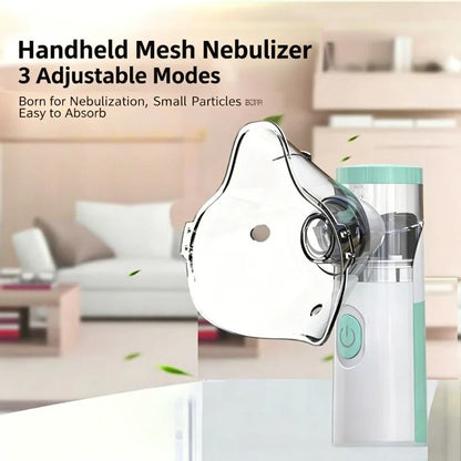 Portable Mesh Nebulizer with Adult and Child Masks for Quiet Inhalation Therapy