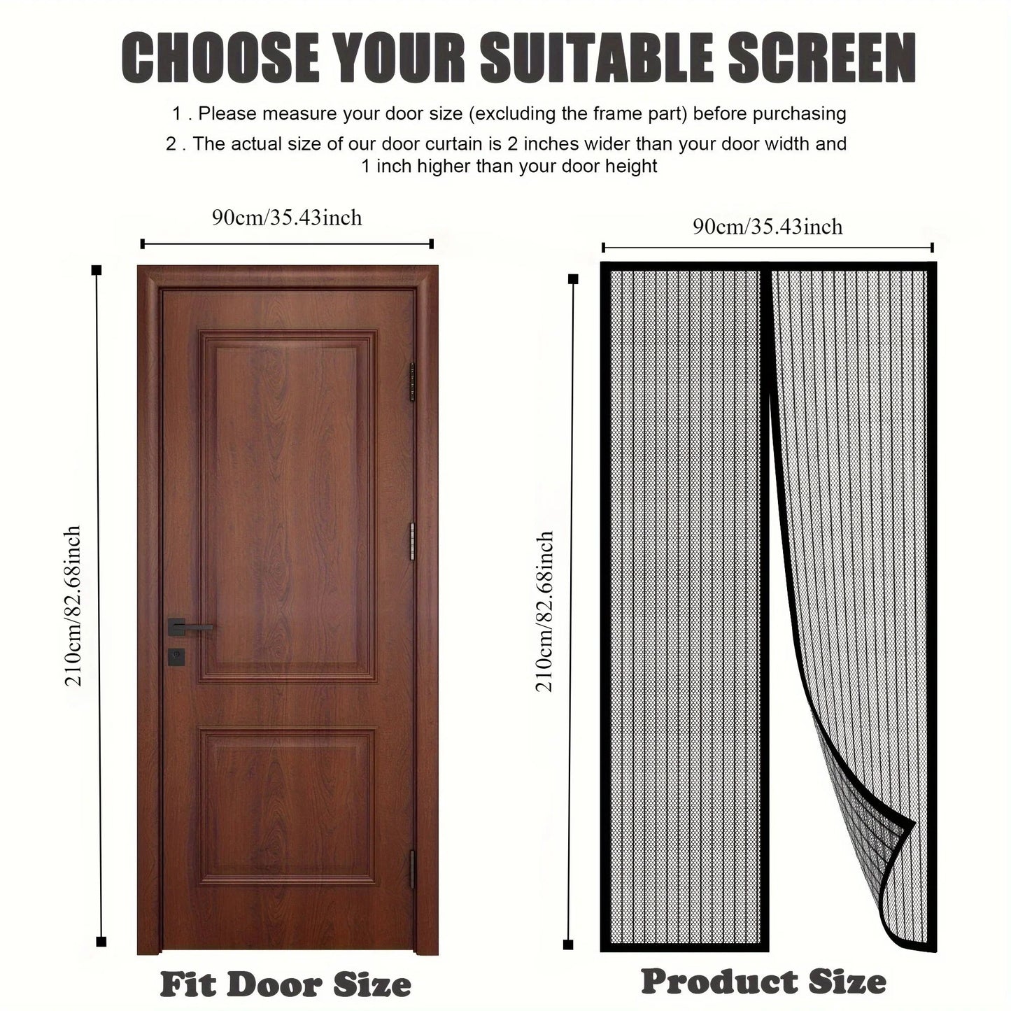 Magnetic Screen Door Heavy Duty Mesh Door Curtain