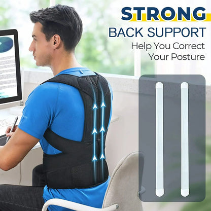 Full Back Scoliosis Posture Corrector & Lumbar Support Brace