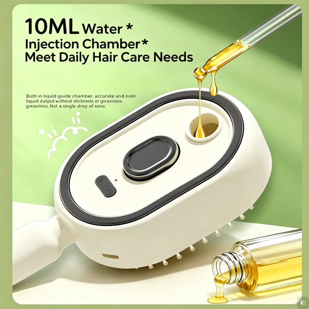Electric Scalp Massager Steam Hair Brush with Self Cleaning & Rechargeable Spray Comb
