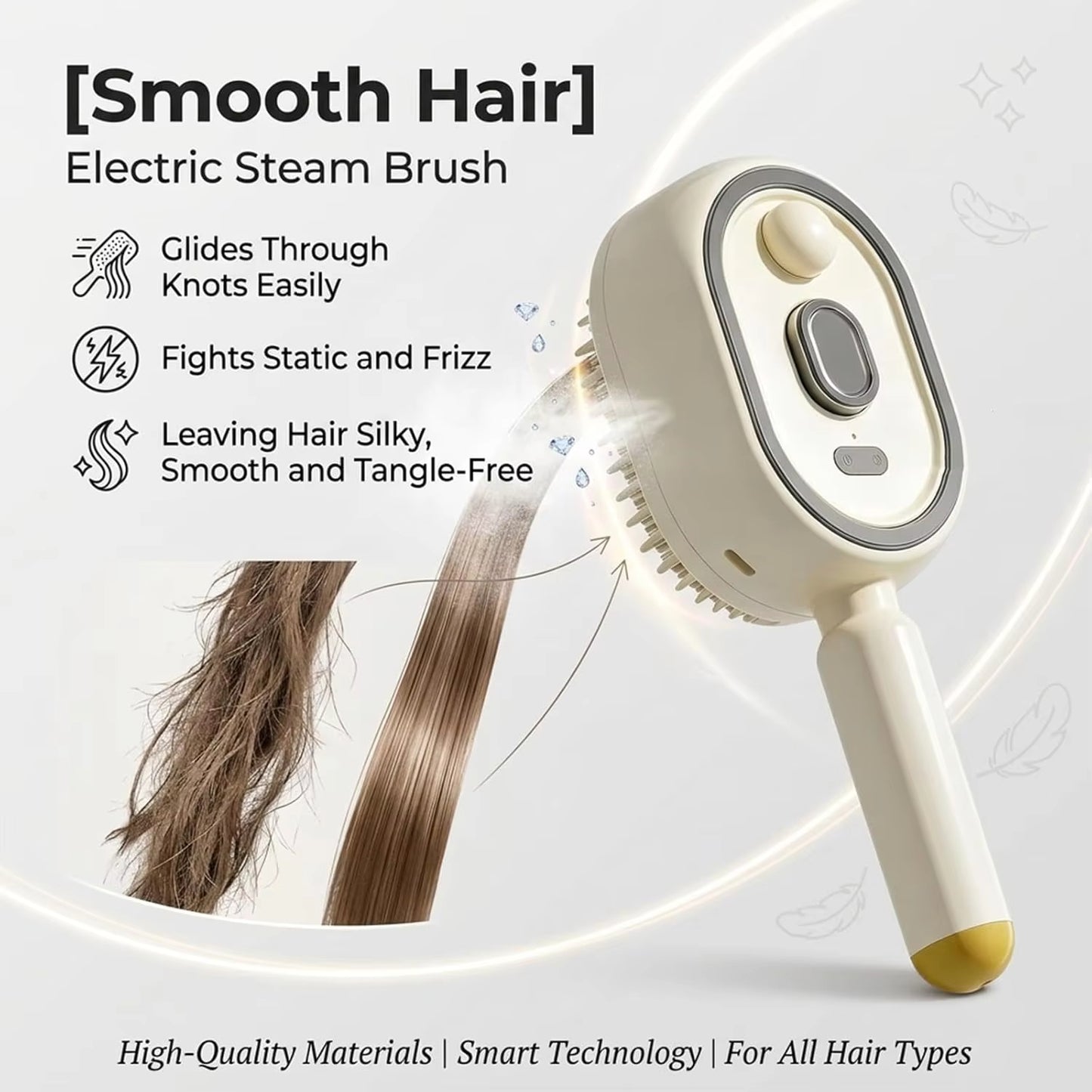 Electric Scalp Massager Steam Hair Brush with Self Cleaning & Rechargeable Spray Comb