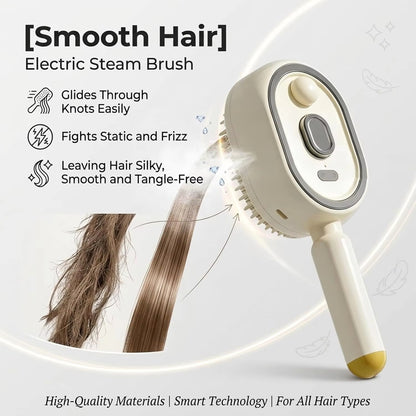 Electric Scalp Massager Steam Hair Brush with Self Cleaning & Rechargeable Spray Comb