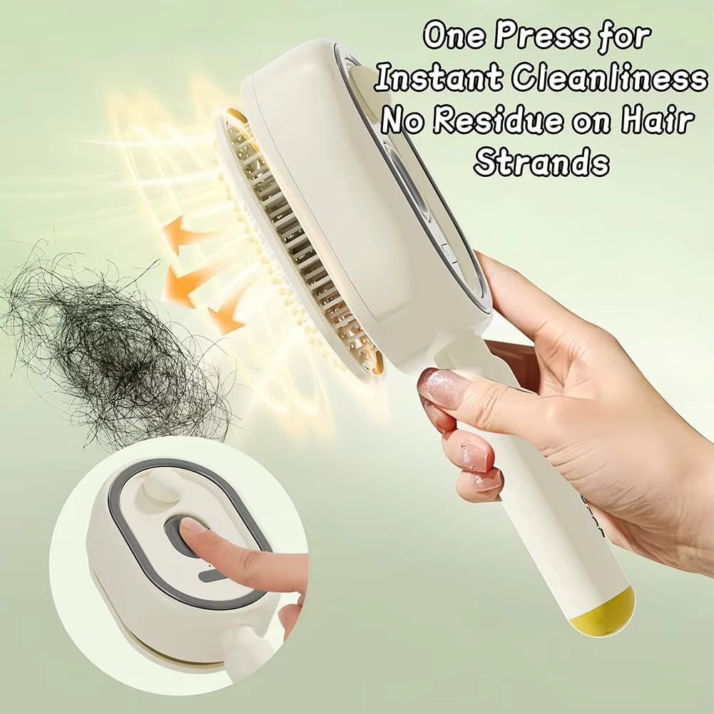 Electric Scalp Massager Steam Hair Brush with Self Cleaning & Rechargeable Spray Comb