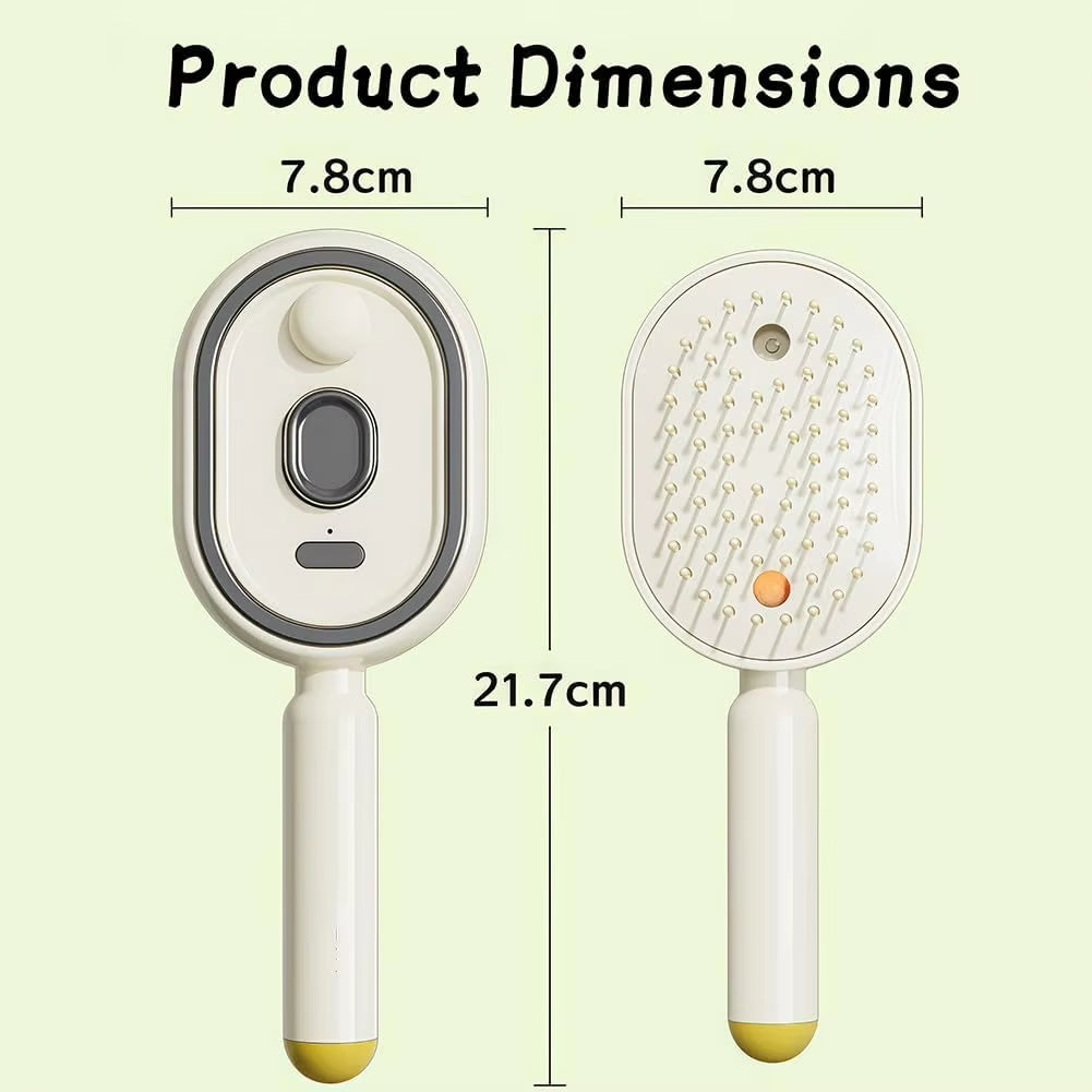 Electric Scalp Massager Steam Hair Brush with Self Cleaning & Rechargeable Spray Comb