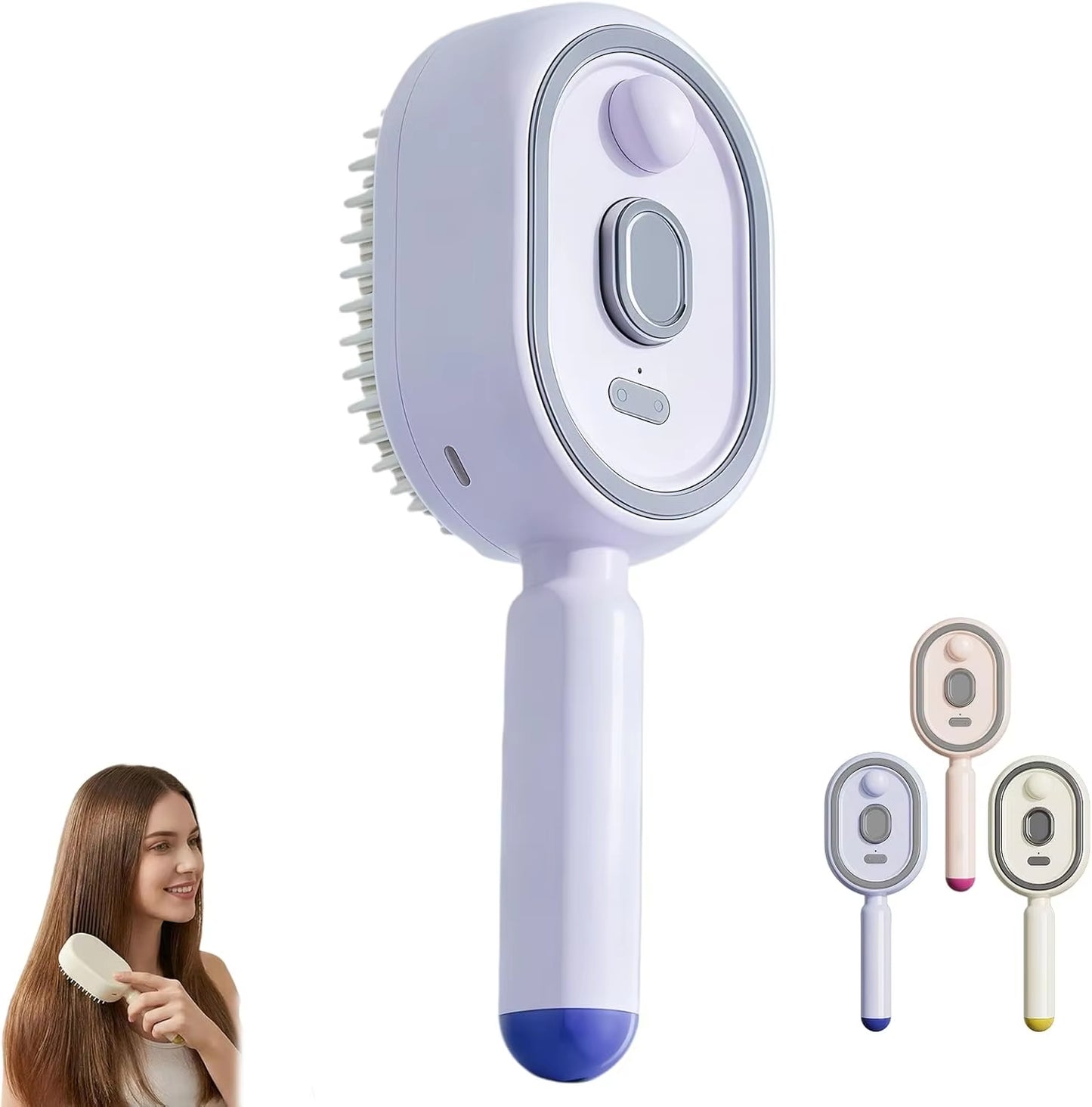 Electric Scalp Massager Steam Hair Brush with Self Cleaning & Rechargeable Spray Comb