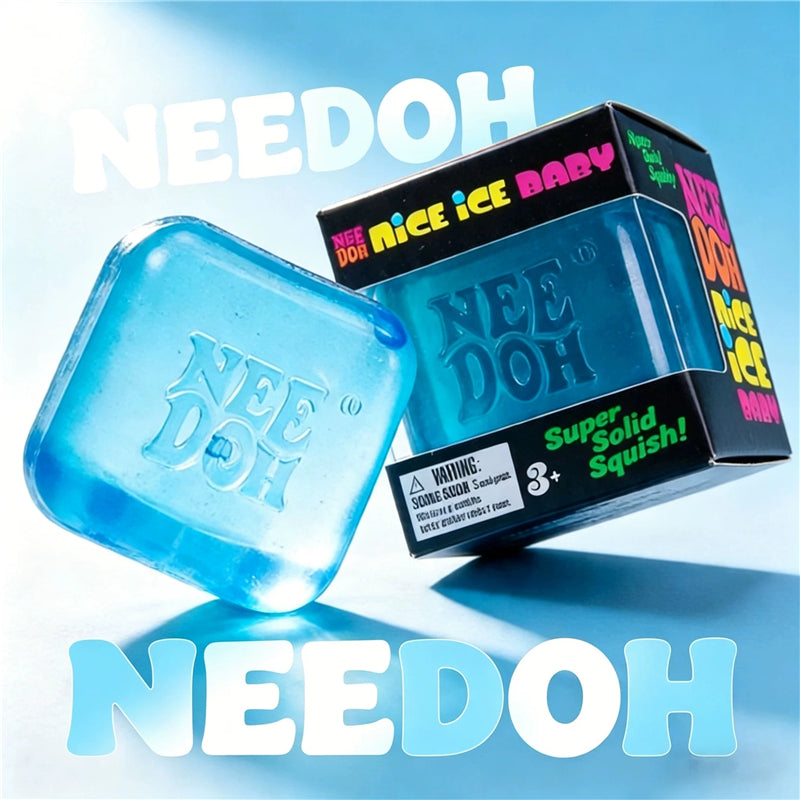 NeeDoh Nice Cube Squishy Stress Toy for Adults & Kids Sensory Fidget Toy for Stress & Focus