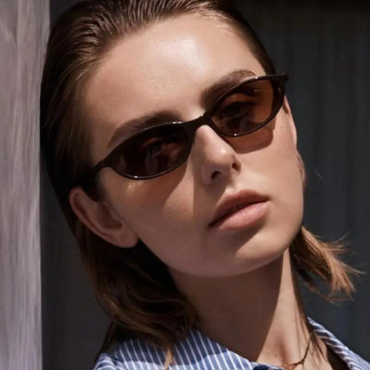 Retro Oval Sunglasses Set for Women Cat Eye UV Vintage Shades