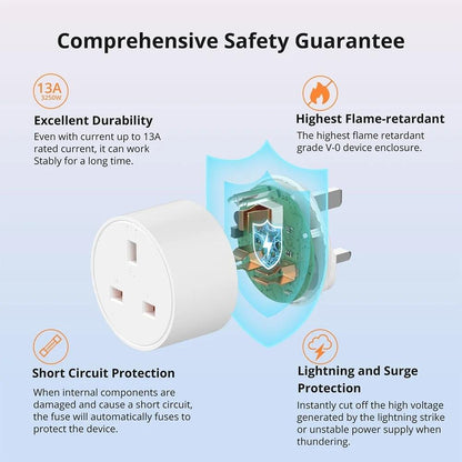 SONOFF S60TPG Smart WiFi Socket with Voice Control Energy Monitoring and Timer