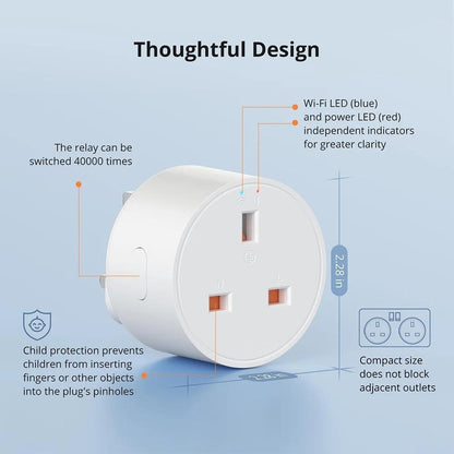 SONOFF S60TPG Smart WiFi Socket with Voice Control Energy Monitoring and Timer