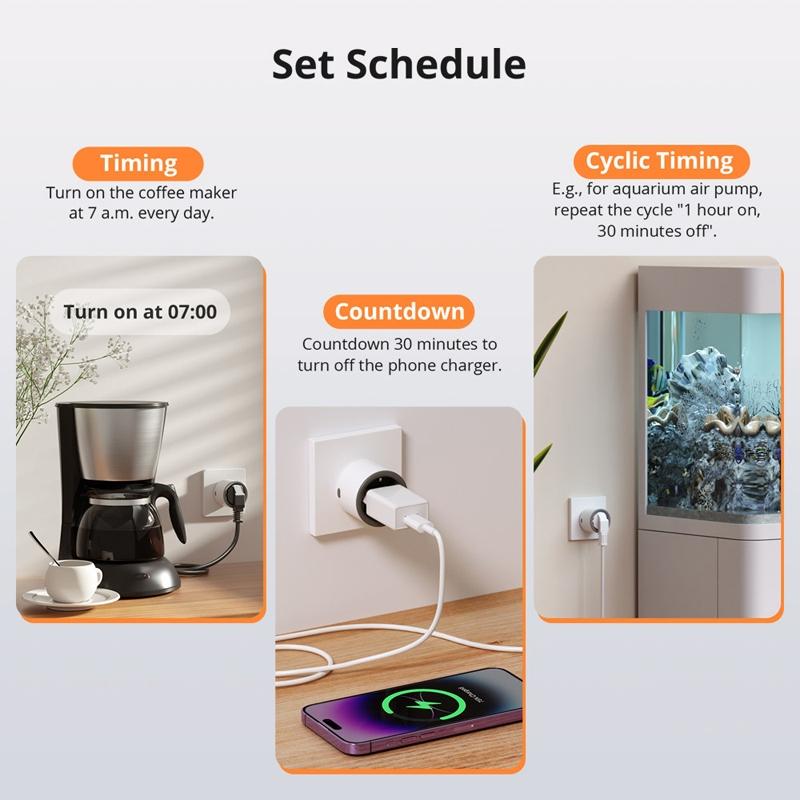 SONOFF S60TPG Smart WiFi Socket with Voice Control Energy Monitoring and Timer