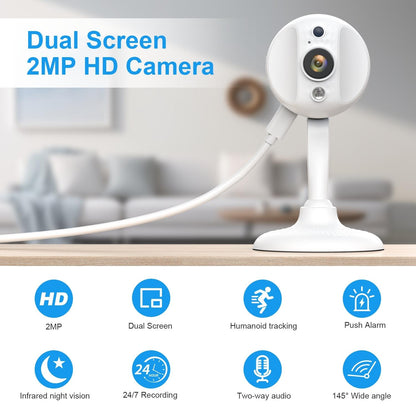S20 Smart WiFi Security Camera with HD Two Way Audio Night Vision Motion Detection