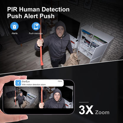 S20 Smart WiFi Security Camera with HD Two Way Audio Night Vision Motion Detection