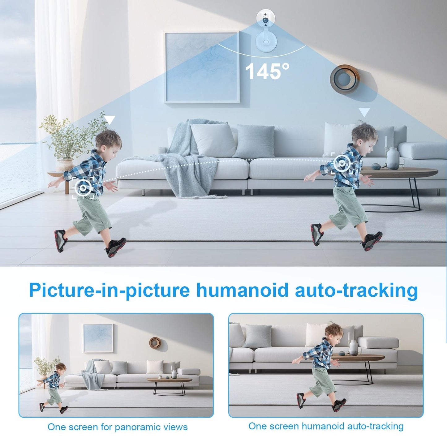 S20 Smart WiFi Security Camera with HD Two Way Audio Night Vision Motion Detection