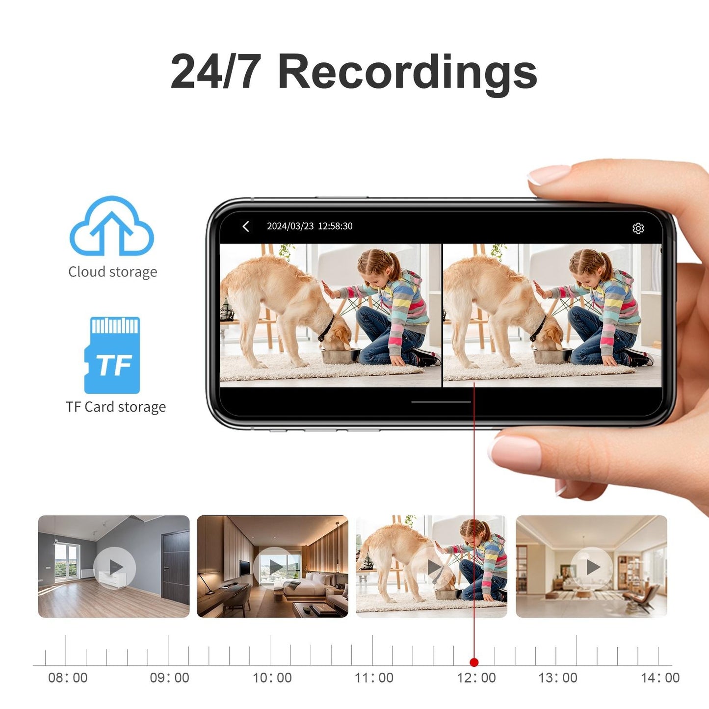 S20 Smart WiFi Security Camera with HD Two Way Audio Night Vision Motion Detection