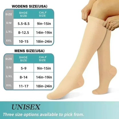 Anti-Fatigue Graduated Compression Socks for Sports & Travel