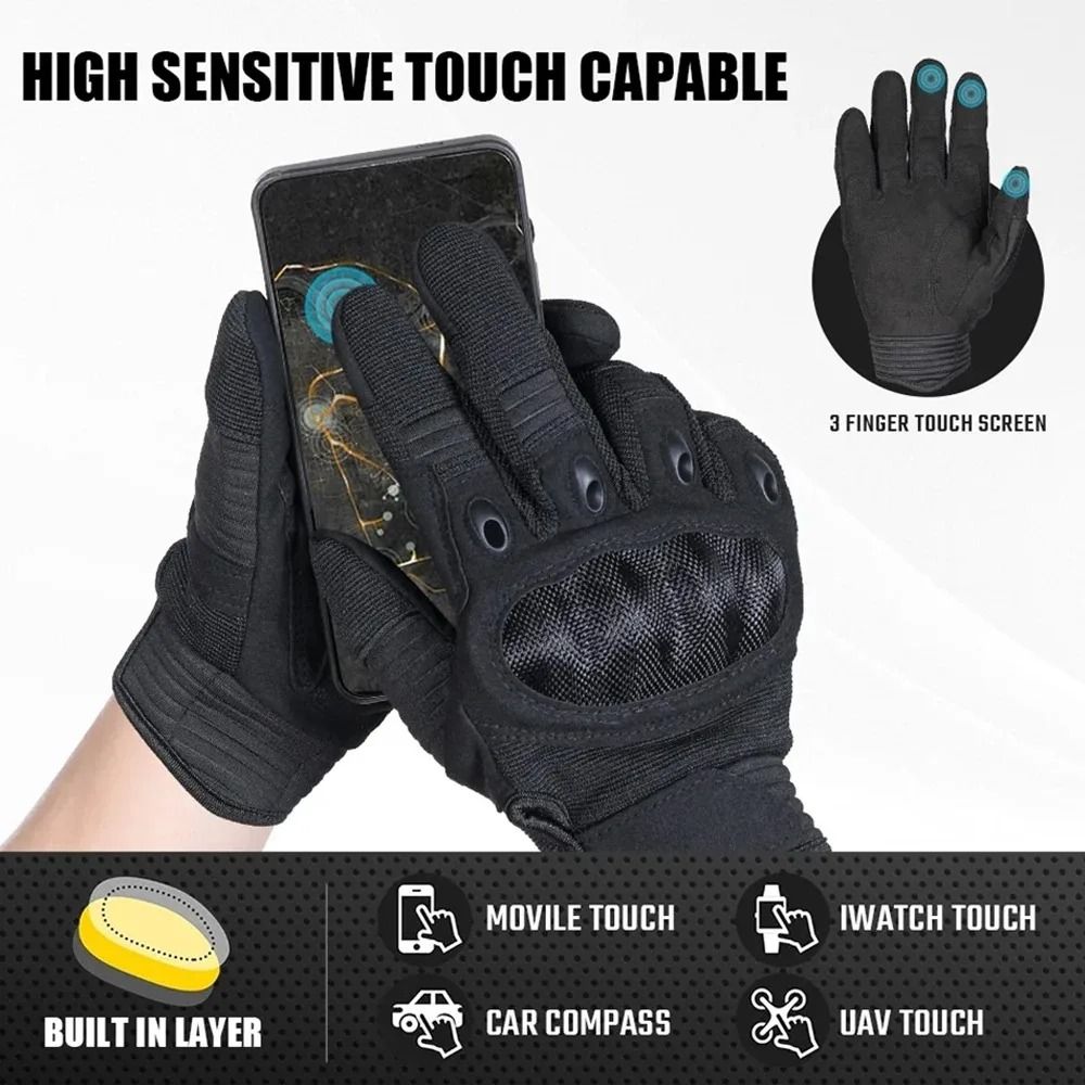 Full Finger Anti-Skid Touch Screen Tactical Combat Gloves
