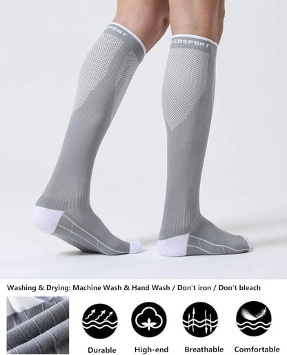 20 to 30 mmHg Compression Socks for Running and Leg Support
