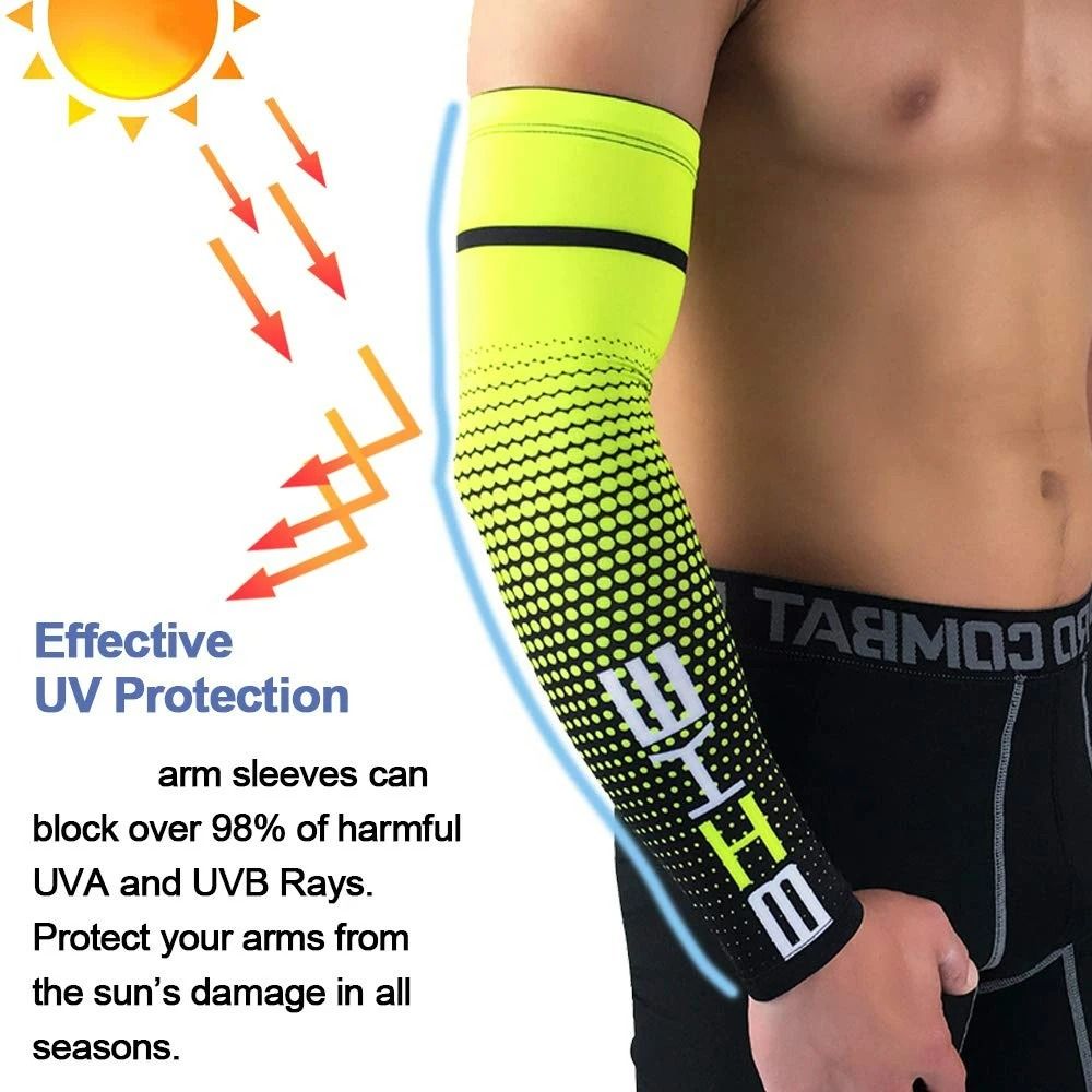 Unisex Cooling Sports Arm Sleeves with UV Sun Protection
