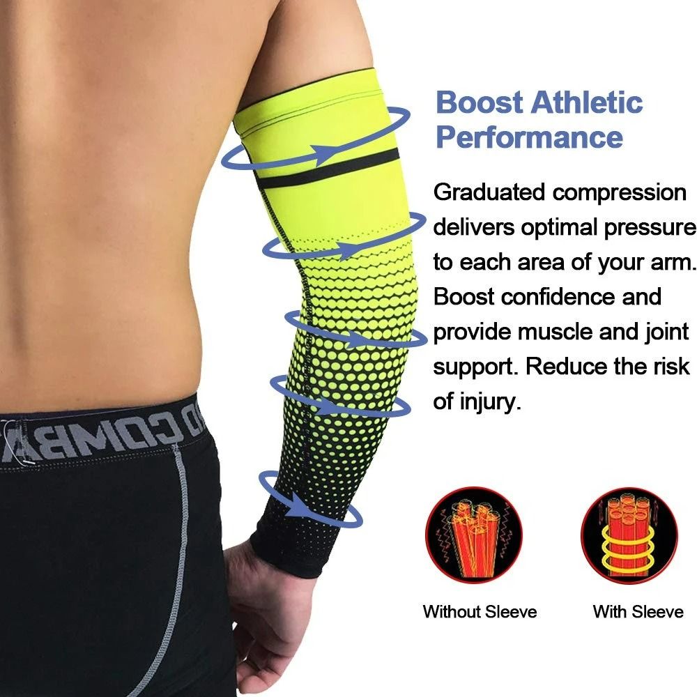 Unisex Cooling Sports Arm Sleeves with UV Sun Protection