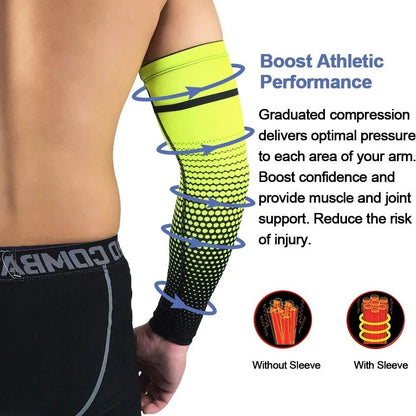 Unisex Cooling Sports Arm Sleeves with UV Sun Protection