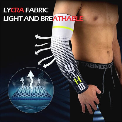 Unisex Cooling Sports Arm Sleeves with UV Sun Protection