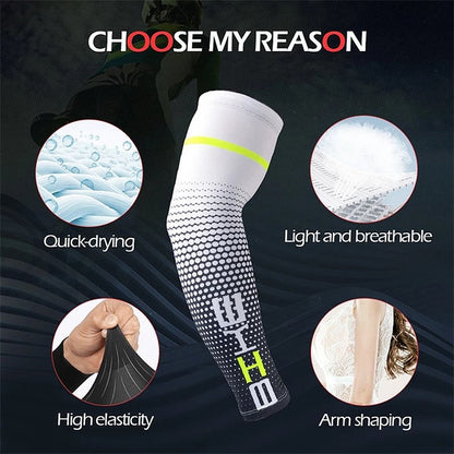 Unisex Cooling Sports Arm Sleeves with UV Sun Protection