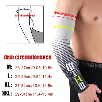 Unisex Cooling Sports Arm Sleeves with UV Sun Protection