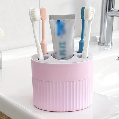 4 Slot Toothbrush Holder Bathroom Organizer with Drainage Toothpaste Stand
