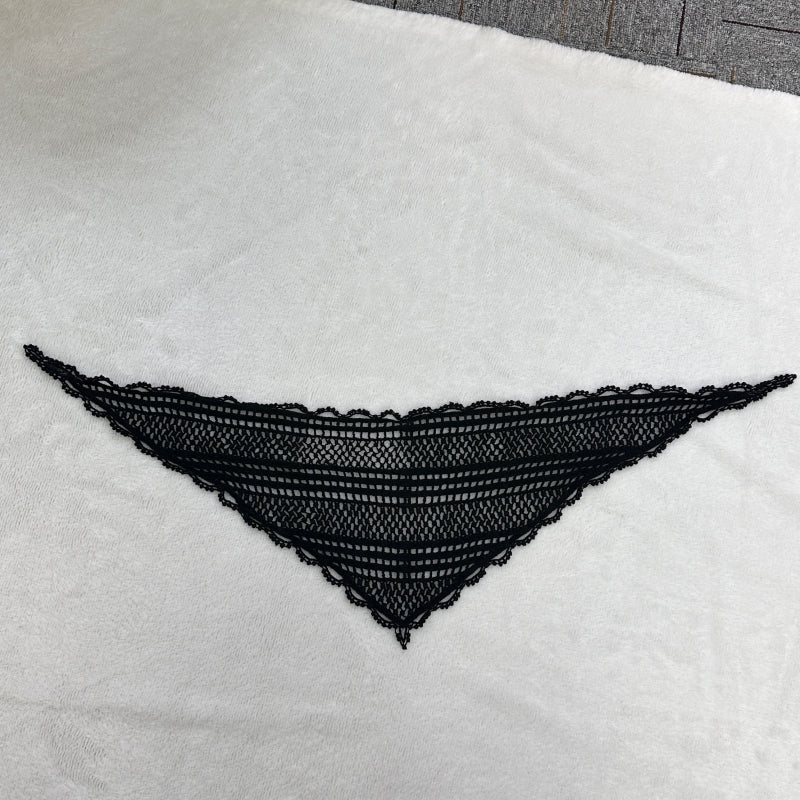 Vintage Lace Headscarf Elegant Embroidered Hair Bandana for Women